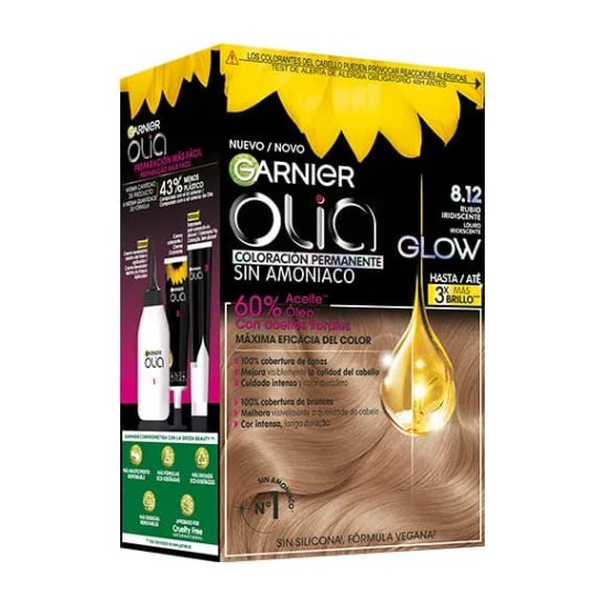 Tinte Pelo Garnier Olia N8.12 Rubio Iridiscente 0