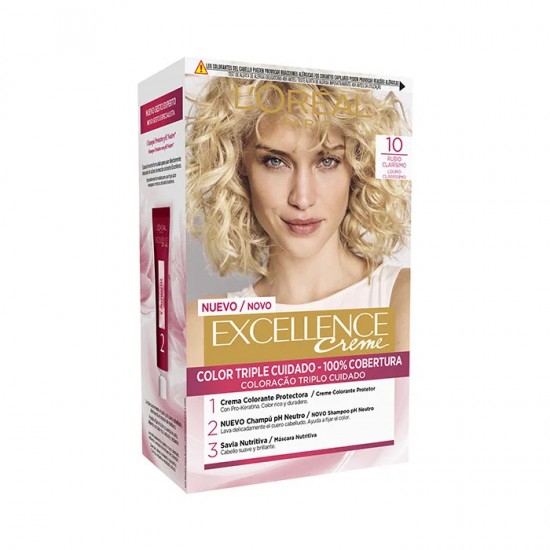 Tinte Pelo Loreal Excellence Creme 10 Rubio Clarísimo 0
