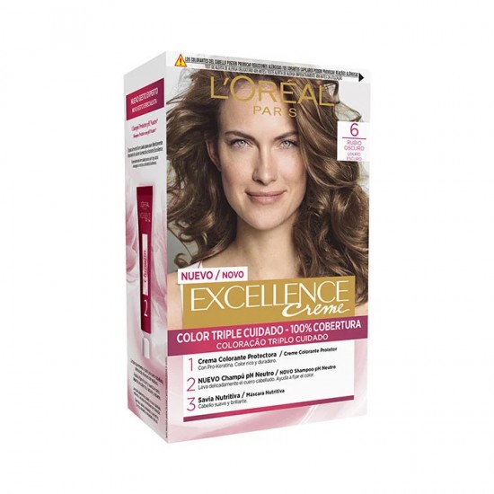 Tinte Pelo Loreal Excellence Creme 6 Rubio Oscuro 0