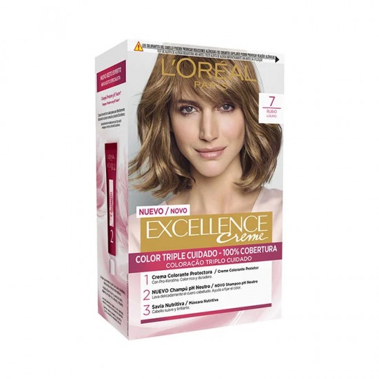 Tinte Pelo Loreal Excellence Creme 7 Rubio 0