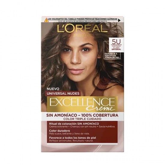 Tinte Pelo Loreal Excellence Universal Nudes Creme 5U Castaño Claro 0