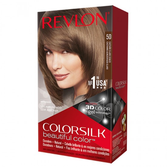 Tinte Revlon Colorsilk 50 Castaño Claro Ceniza 0