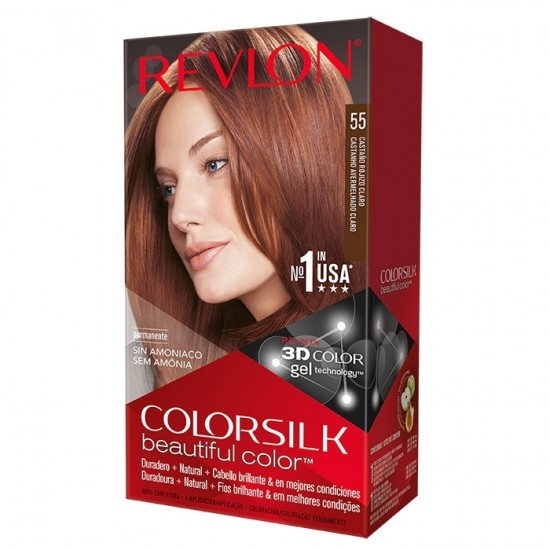 Tinte Revlon ColorSilk 55 Castaño rojizo claro 0