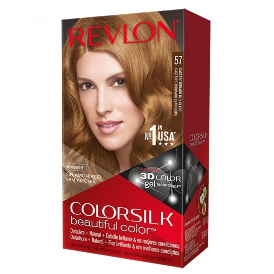 Tinte Revlon Colorsilk 57 Castaño Dorado Muy Claro 0