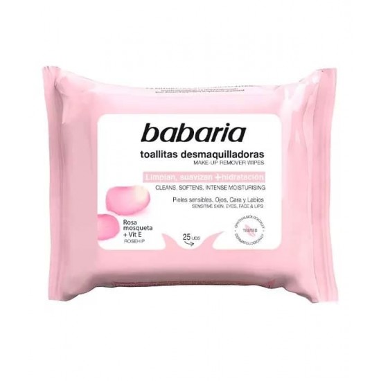 Toallitas Desmaquilladoras Babaria Rosa Mosqueta 25Unid 0