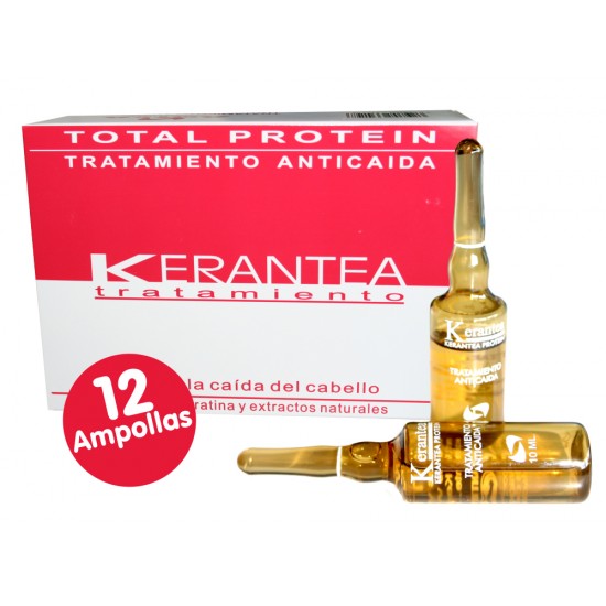 Tratamiento Anticaida Kerantea 12 Ampollas X10 Ml 0