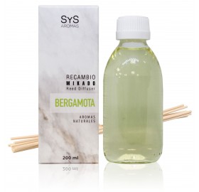 Ambientador S&S Mikado Recambio Bergamota 200ml - Ambientador s&s mikado recambio bergamota 200ml