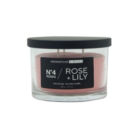 Ambientador Vela Aromatium Rose Lily 3 Mechas - Ambientador Vela Aromatium Rose Lily 3 Mechas
