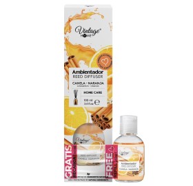 Ambientador Vintage Mikado Canela Naranja + Recambio - Ambientador vintage mikado canela naranja + recambio