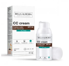 Bella Aurora Crema Color Oil Free Spf50 30Ml - Bella aurora cc cream oil free spf50+ 30ml