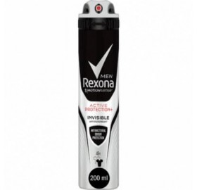Desodorante Rexona Protection Active+ Invisible Spray 200Ml - Desodorante rexona protection active+ invisible spray 200ml