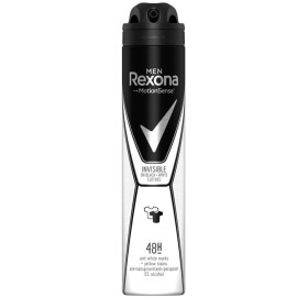 Desodorante Rexona Men Invisible Black+White Spray 200Ml - Desodorante Rexona Men Invisible Spray 200Ml
