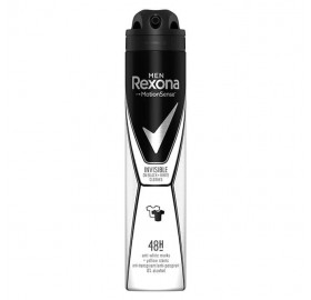 Desodorante Rexona Men Invisible Black+White Spray 200Ml - Desodorante rexona men invisible black+white spray 200ml