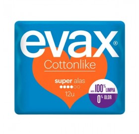 Evax Cottonlike Super Alas 12Und - Evax Cottonlike Super Alas 12Und