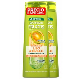Fructis Champú Liso & Brillo Duplo - Fructis champú liso & brillo duplo