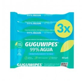 Guguwipes Toallitas Infantiles 99% Agua 3 x 60 unid - Guguwipes Toallitas Infantiles 99% Agua 3 x 60 unid