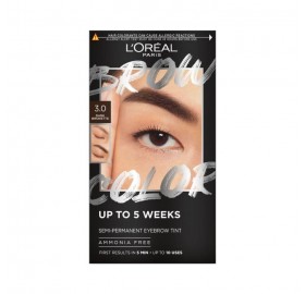 L'oreal Brow Color Semi-Permanent Eyebrow Tint 3 Dark Brunette - L'oreal Brow Color Semi-Permanent Eyebrow Tint 3 Dark Brunette