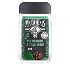 Le Petit Marseillais Pino Marino y Eucalipto - Le Petit Marseillais Men Gel de Ducha 4 en 1 Pino Marino y Eucalipto 250 ml