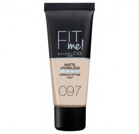 Maybelline Fit Me Matte&Poreless 097 Natural Porcelain - Maybelline fit me matte&poreless 097 natural porcelain