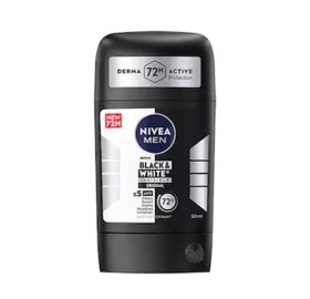 Nivea Desodorante Stick Black & White Invisible Men 50Ml - Nivea Desodorante Stick Black & White Invisible Men 50Ml