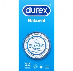 Preservativos Durex Natural Classic Condom Latex 12 Und