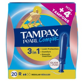 Tampax Compak Pearl Regular 16Und - Tampax Compak Pearl Regular 20Und