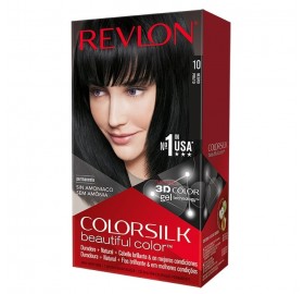 Tinte Revlon ColorSilk 10 Negro - Tinte revlon colorsilk 10 negro