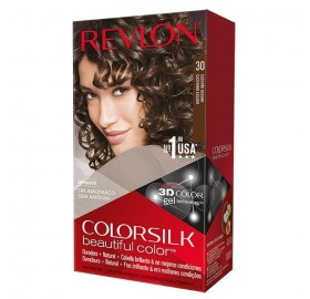 Tinte Revlon ColorSilk 30 Castaño Oscuro - Tinte revlon colorsilk 30 castaño oscuro