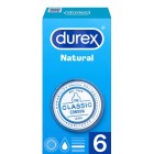 Preservativos Durex Natural Classic Condom Latex 6 Und