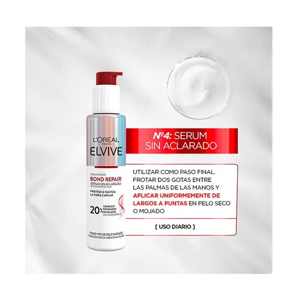 Tratamiento reparador para antes del champú Elvive Bond Repair de 200 ml de  L'Oréal Paris